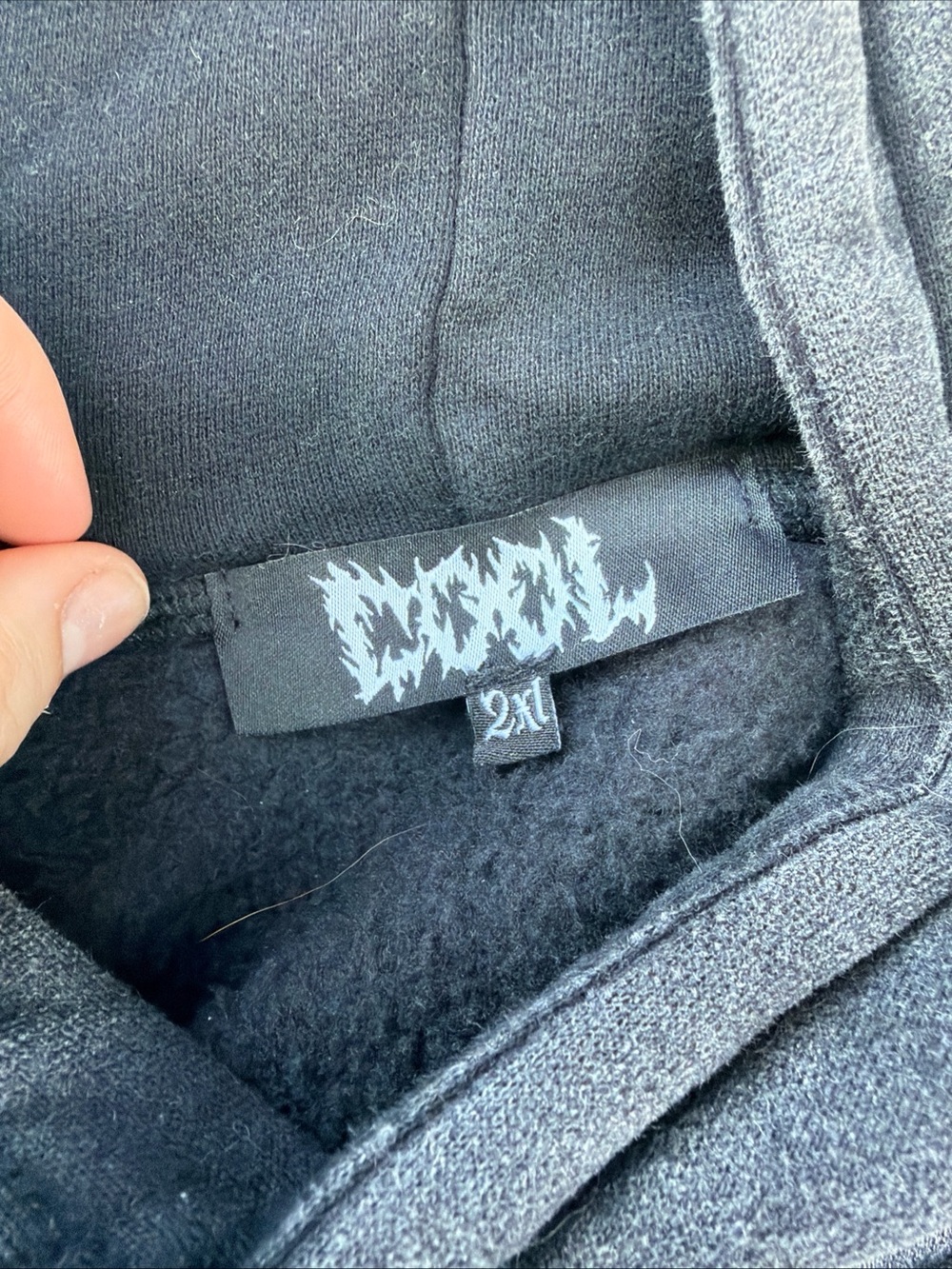 Hellhound Flame Hoodie Oversized Y2K Goth Anime Streetwear 2XL - Picture 11 of 11